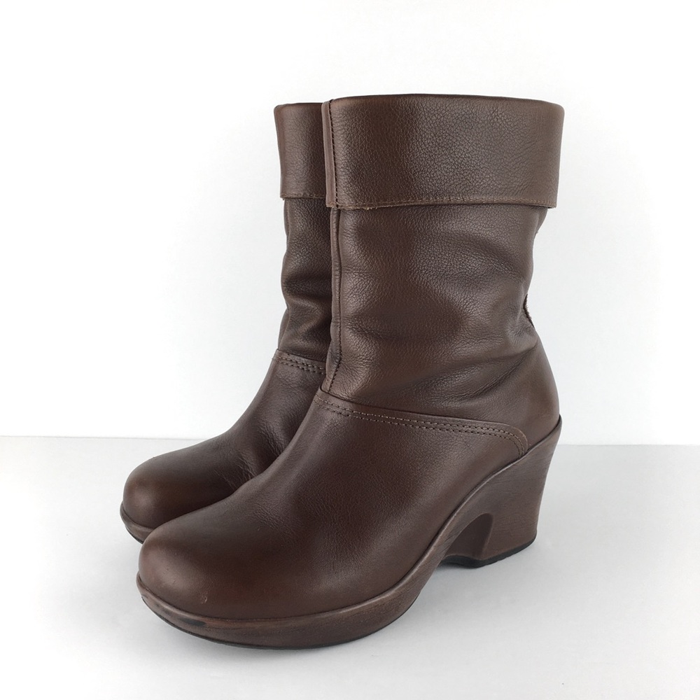 Dansko Wedge Heel Brown Boots Size 9/39